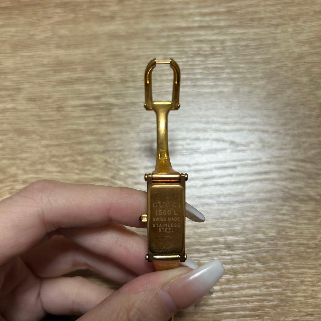 稼働品 GUCCI グッチ バングルウォッチ 1500L ゴールド