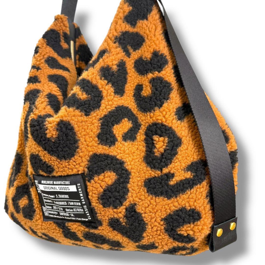 ゆるっと抜け感バッグ／レオパボアbrown