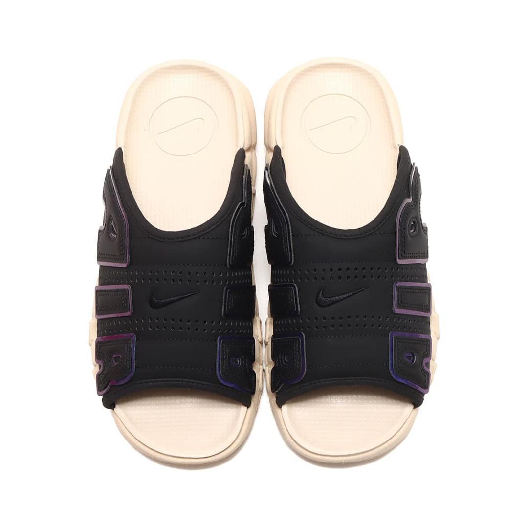 ほぼ未使用 ナイキ エアモアアップテンポ スライド ブラックアンドサンドドリフト