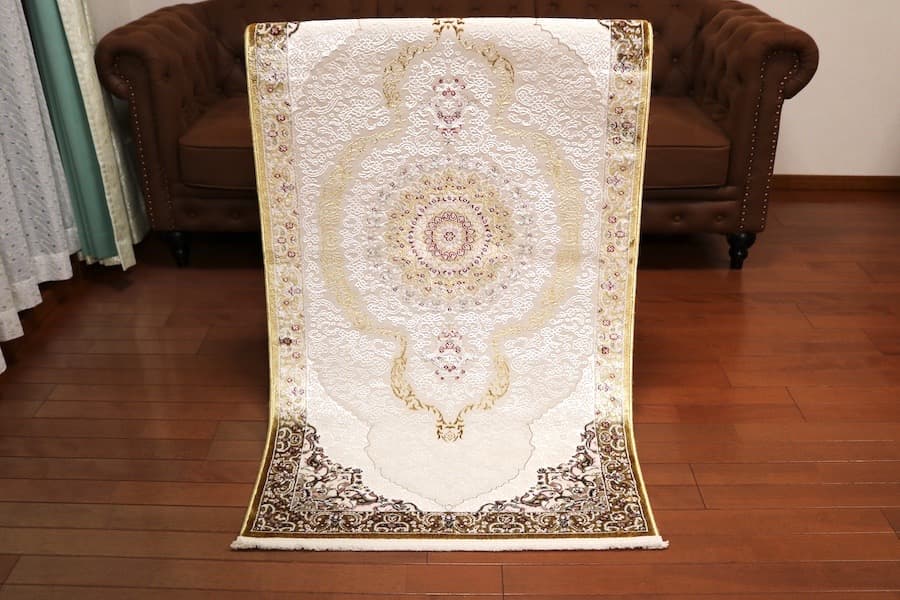 在庫処分価格！玄関マット ペルシャ柄絨毯79×154カーペット 金運アップ！？