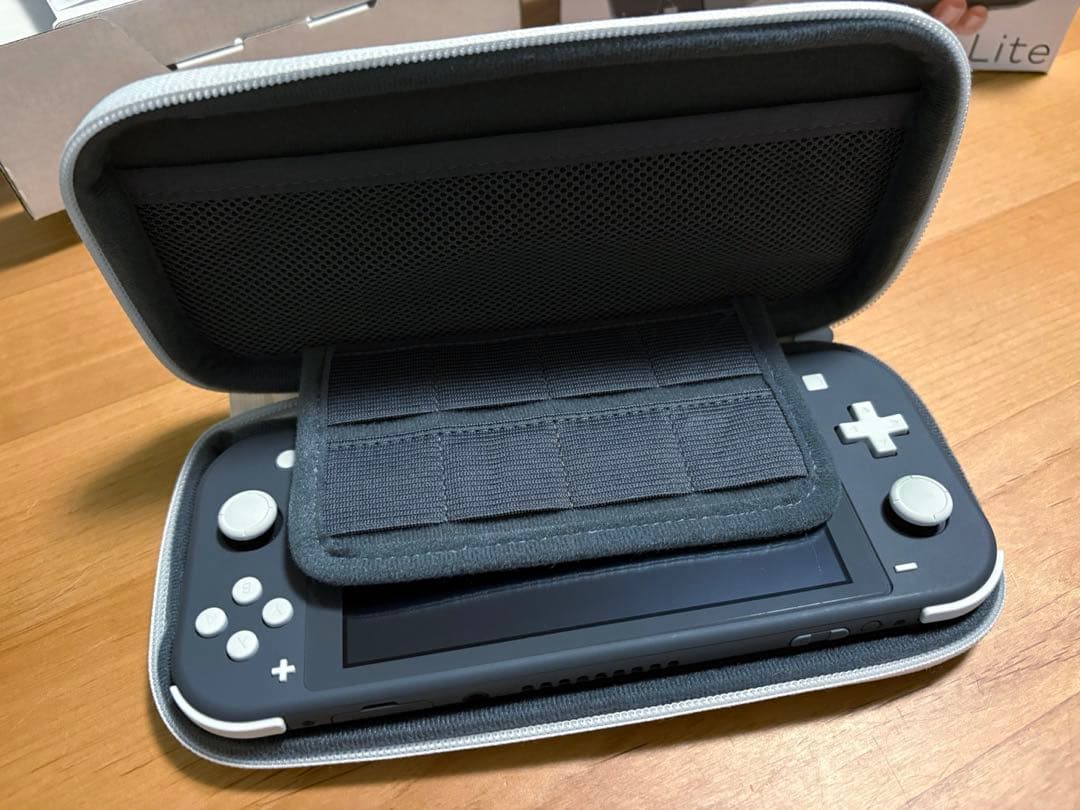 Switch Liteグレー アダプター ケース付き