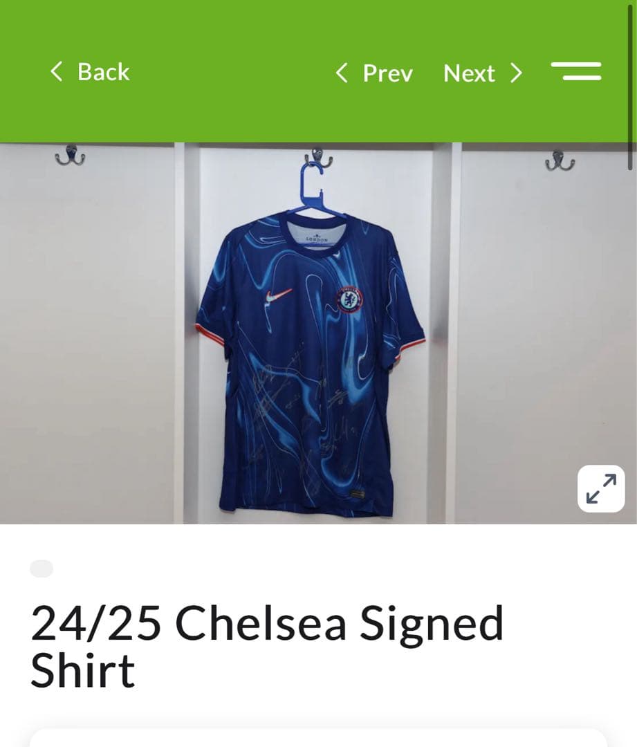 ブライトン発行証明書あり　チェルシー 2024/25 サイン入りユニフォーム