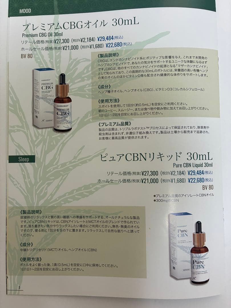 kannaway CBN & CBG オイル セット