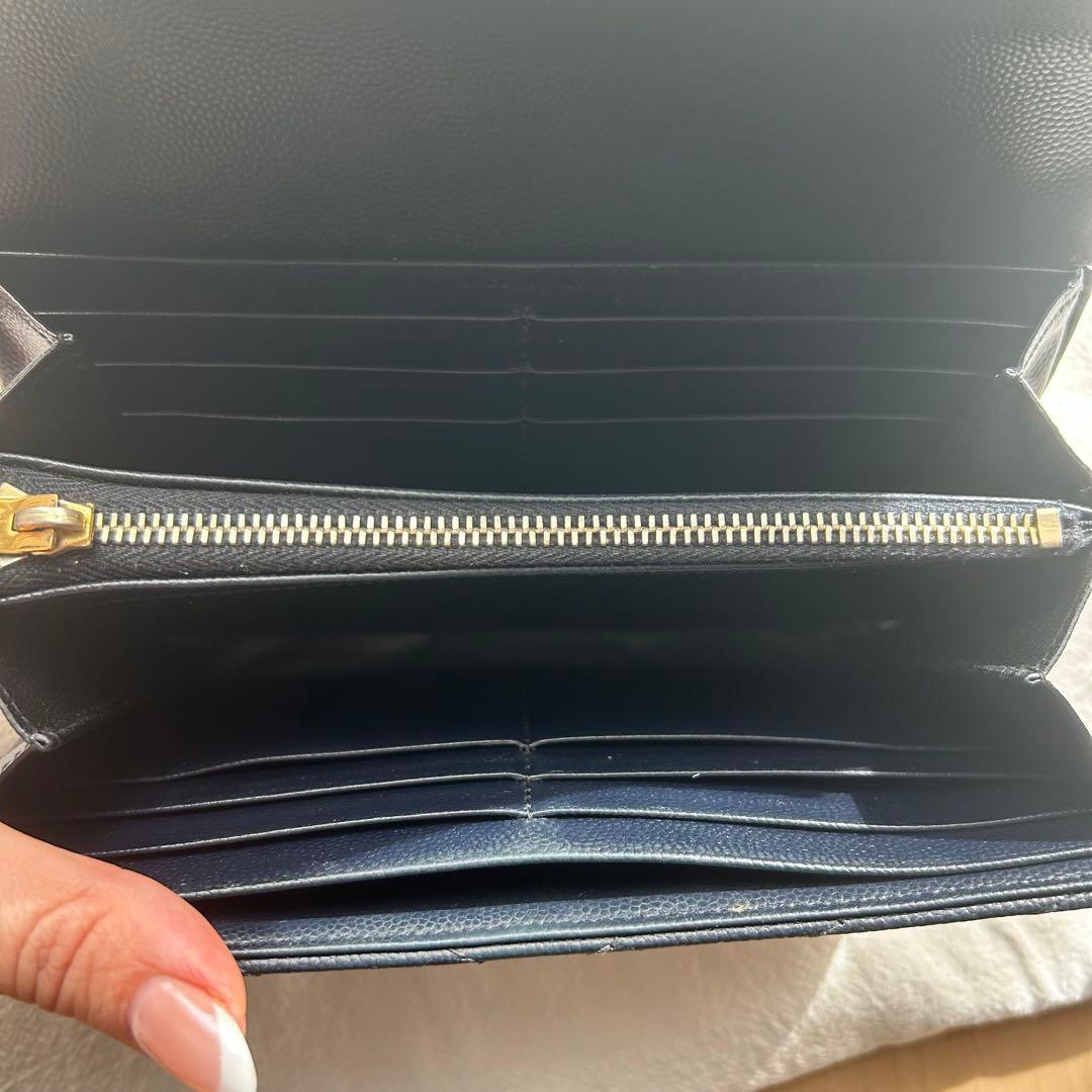 SAINT LAURENT YSL 長財布 ネイビー