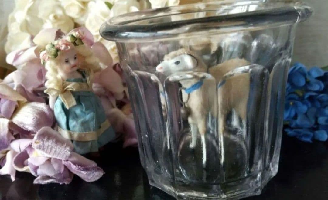 ❀ジャーマン/フランス アンティーク　鈴付きシープ/ひつじ♪クレッシュ