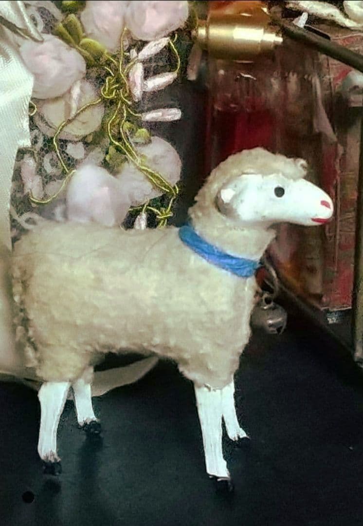 ❀ジャーマン/フランス アンティーク　鈴付きシープ/ひつじ♪クレッシュ