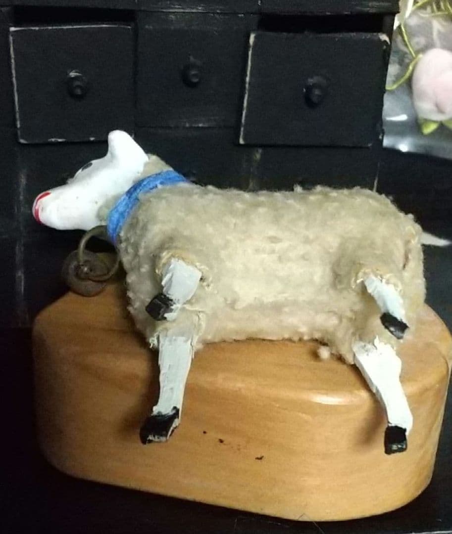 ❀ジャーマン/フランス アンティーク　鈴付きシープ/ひつじ♪クレッシュ