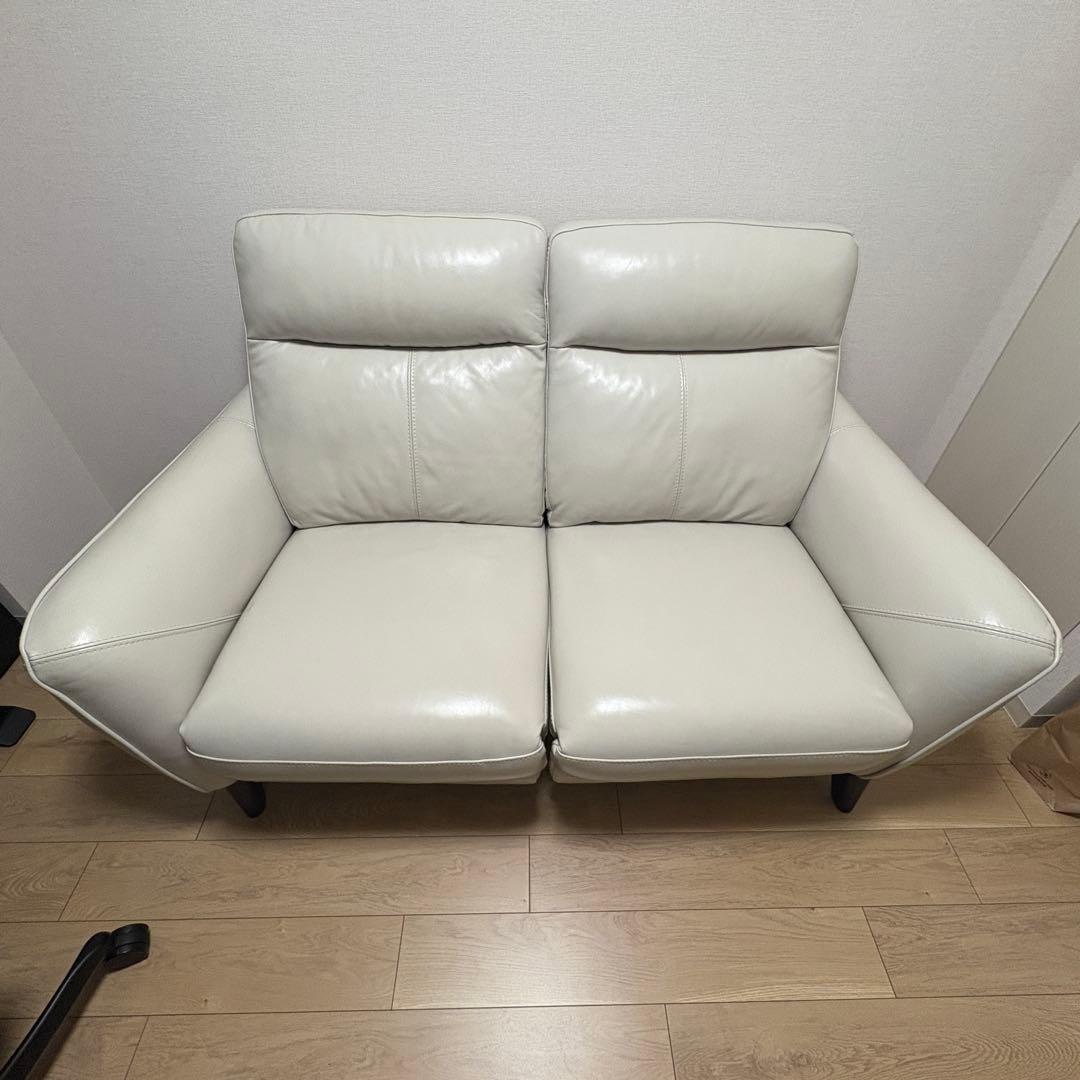 【横浜市直接取引限定】ニトリ　本革電動リクライニングソファ　2人掛け