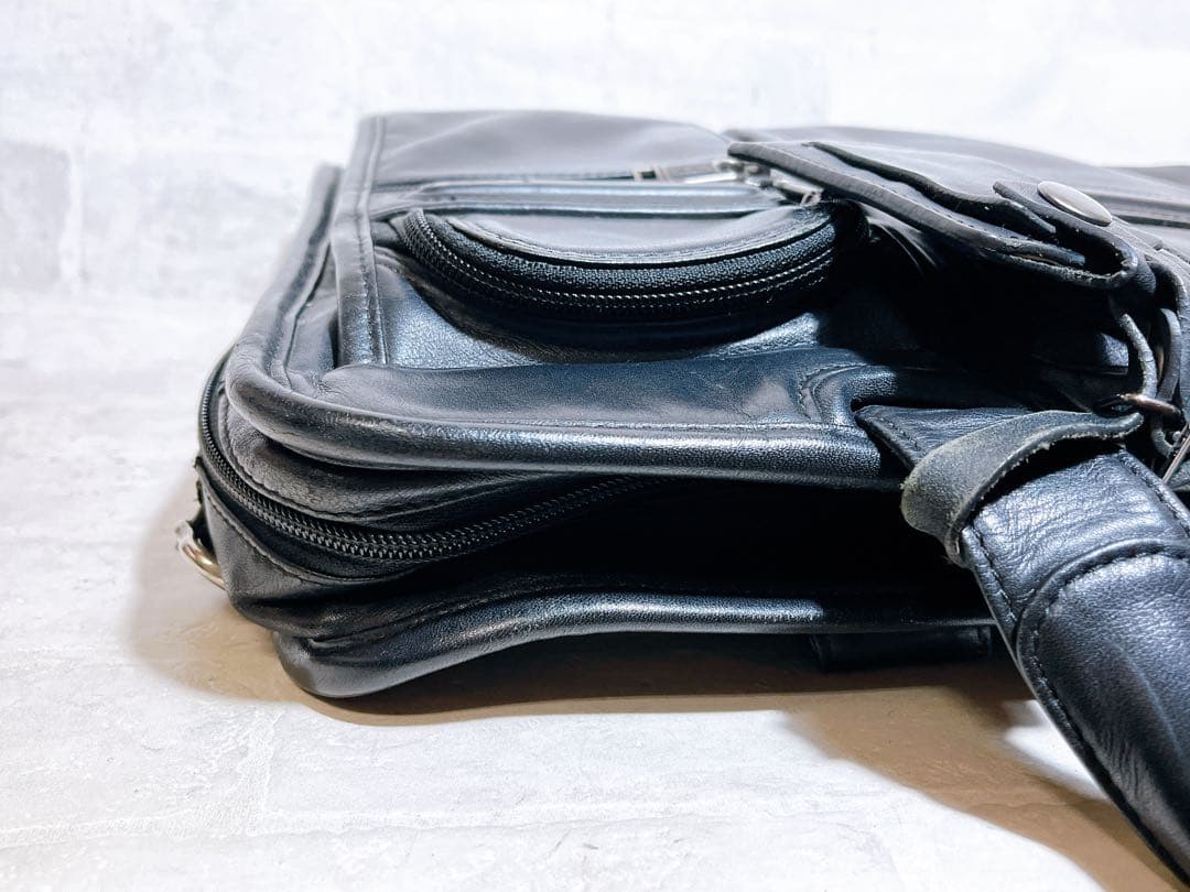 【美品】TUMI トゥミ 高級 2way レザービジネスバッグ 本革 黒