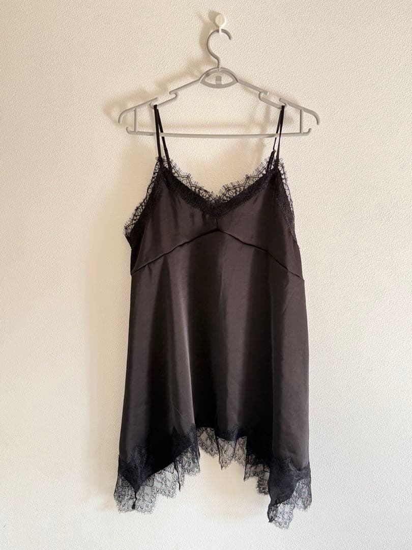 loungedress ラウンジドレス レースキャミ ブラック