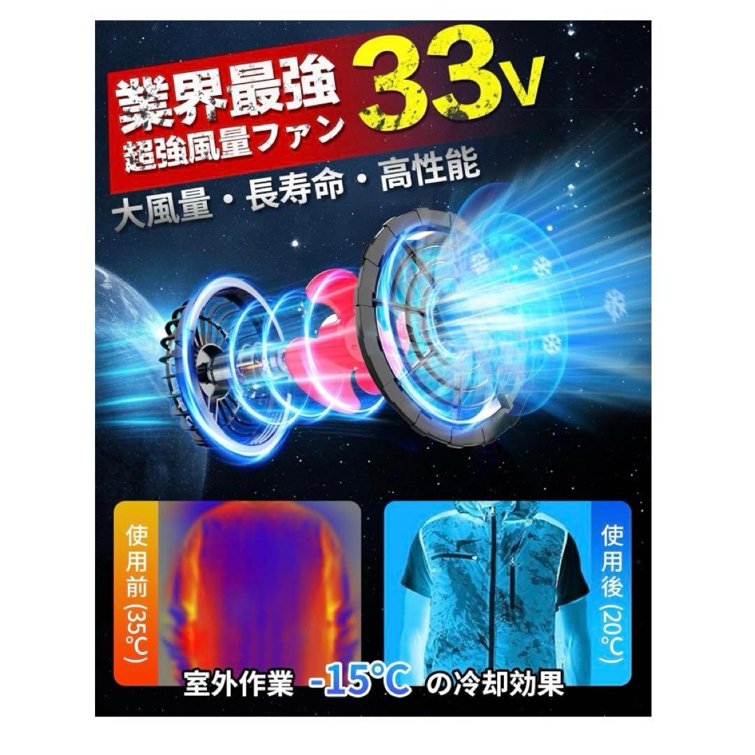 空調作業服 ファンバッテリーセット 33V 26000mAh 大容量　熱中症