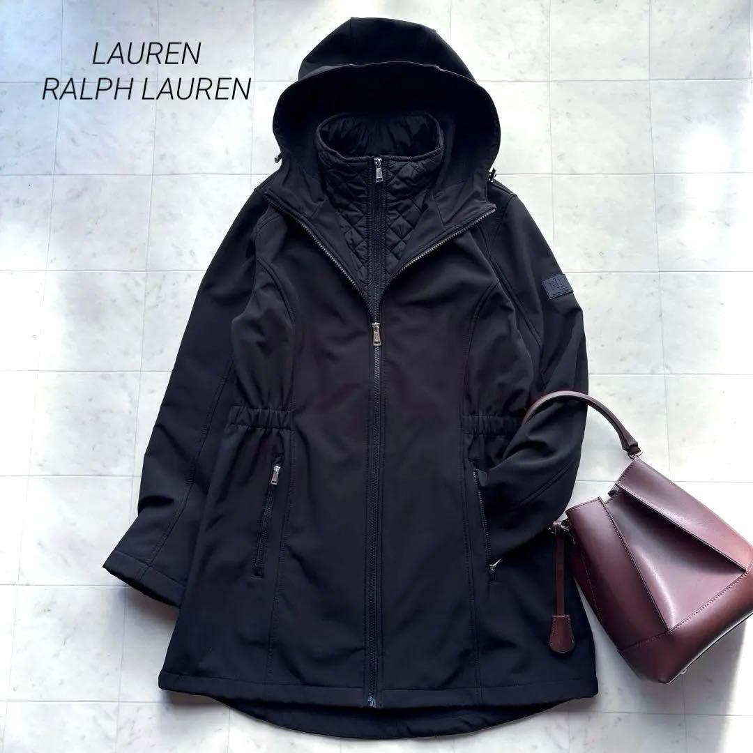 ローレンラルフローレン 洗える フーデットコート ブルゾン 黒 ブラック M