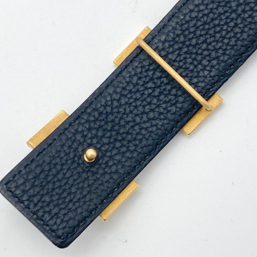 美品　エルメス　ベルト　コンスタンス　Hバックル　ブラウン　ゴールド