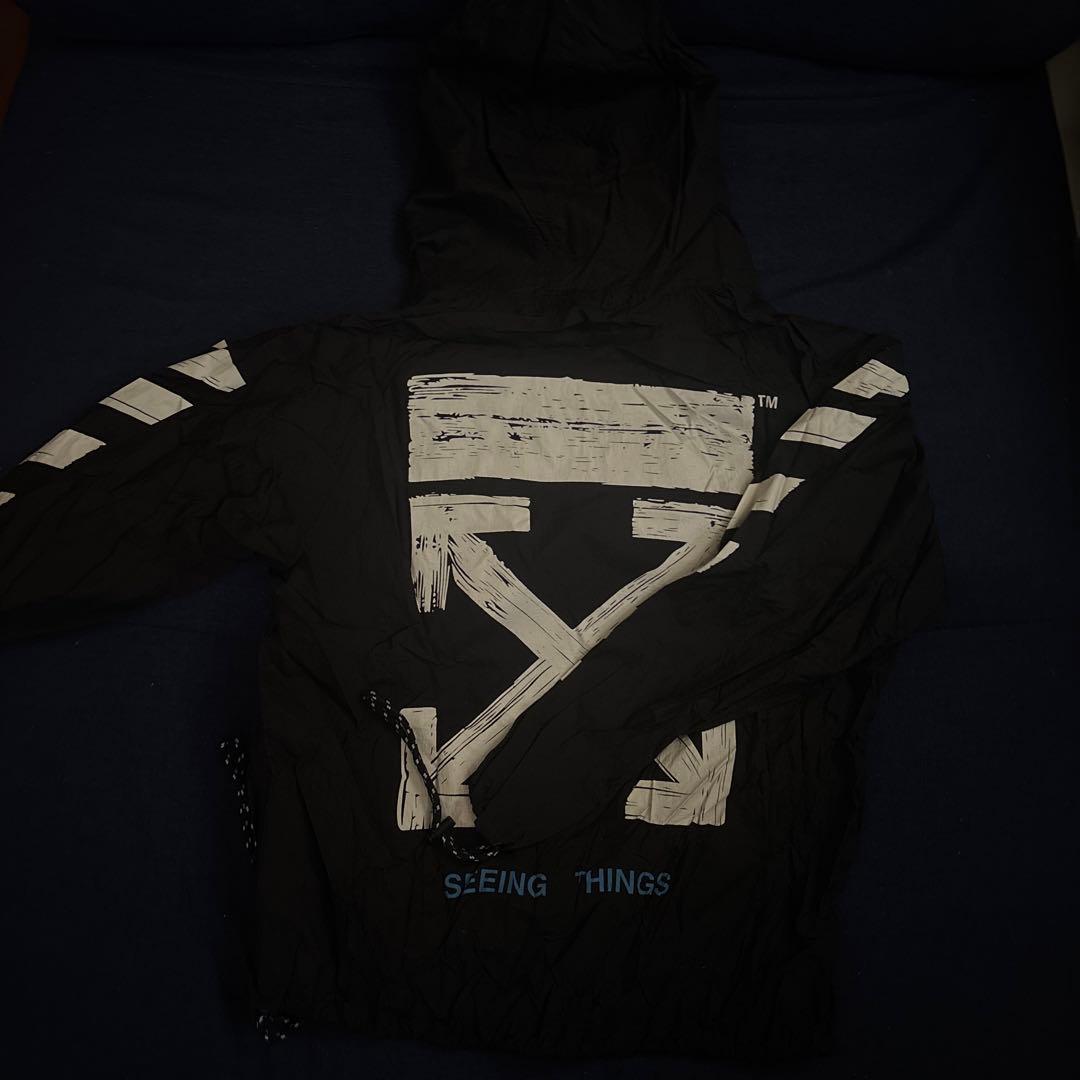 OFF-WHITE ブラック ナイロンジャケット 断捨離マン
