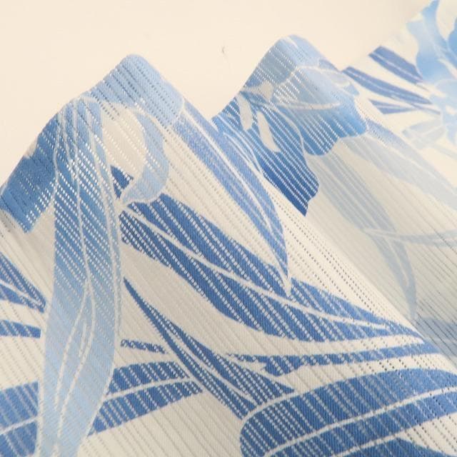 blue 新品 綿絽 撫松庵 百合ぼかし 夏着物 小紋 浴衣 6264