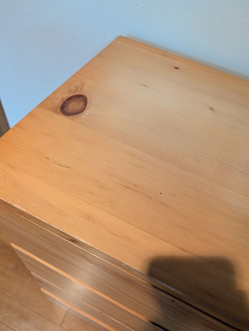 《送料込》無印良品 パイン材チェスト4段 木製家具 タンス 衣類収納 廃盤品