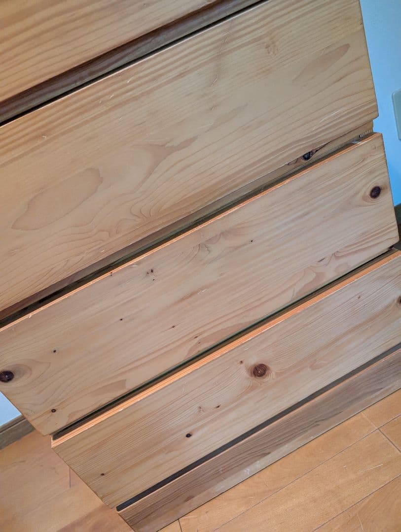 《送料込》無印良品 パイン材チェスト4段 木製家具 タンス 衣類収納 廃盤品