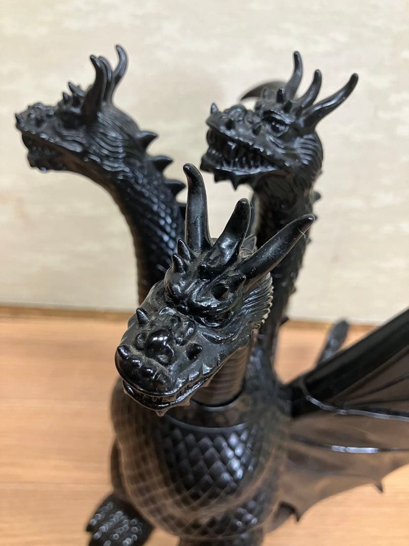 訳あり品　マルサンソフビ　キングギドラ　ブラックオブジェ