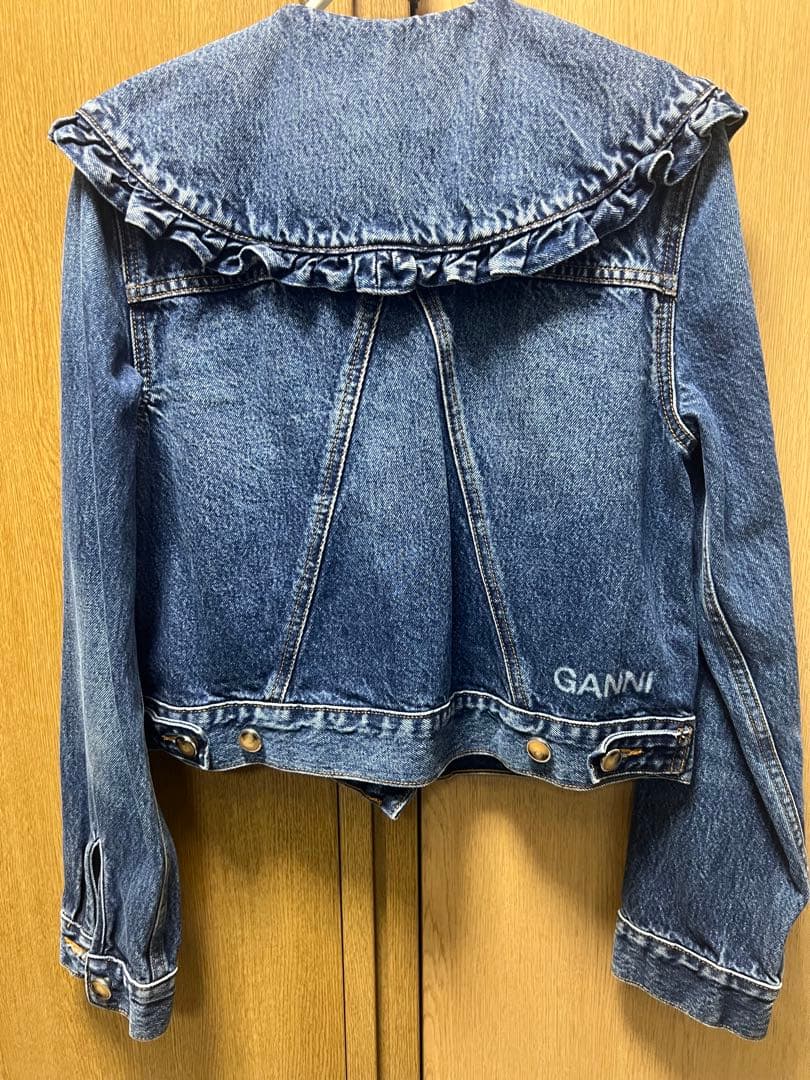 ganni フリル襟　デニムジャケット