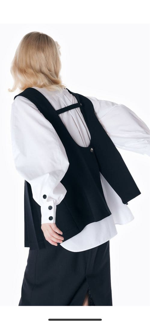 ENFOLD（エンフォルド）PLEATS TWO-WAY VEST ベスト