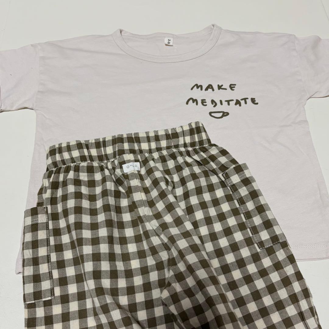 【 organic zoo 】 ギンガムチェックパンツT-shirt 2-3y
