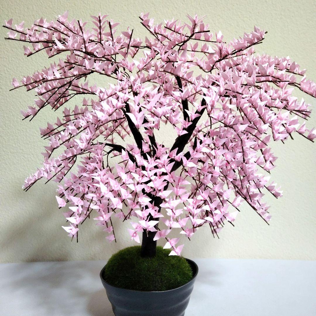 折り鶴盆栽(しだれ桜　盆栽)No.46