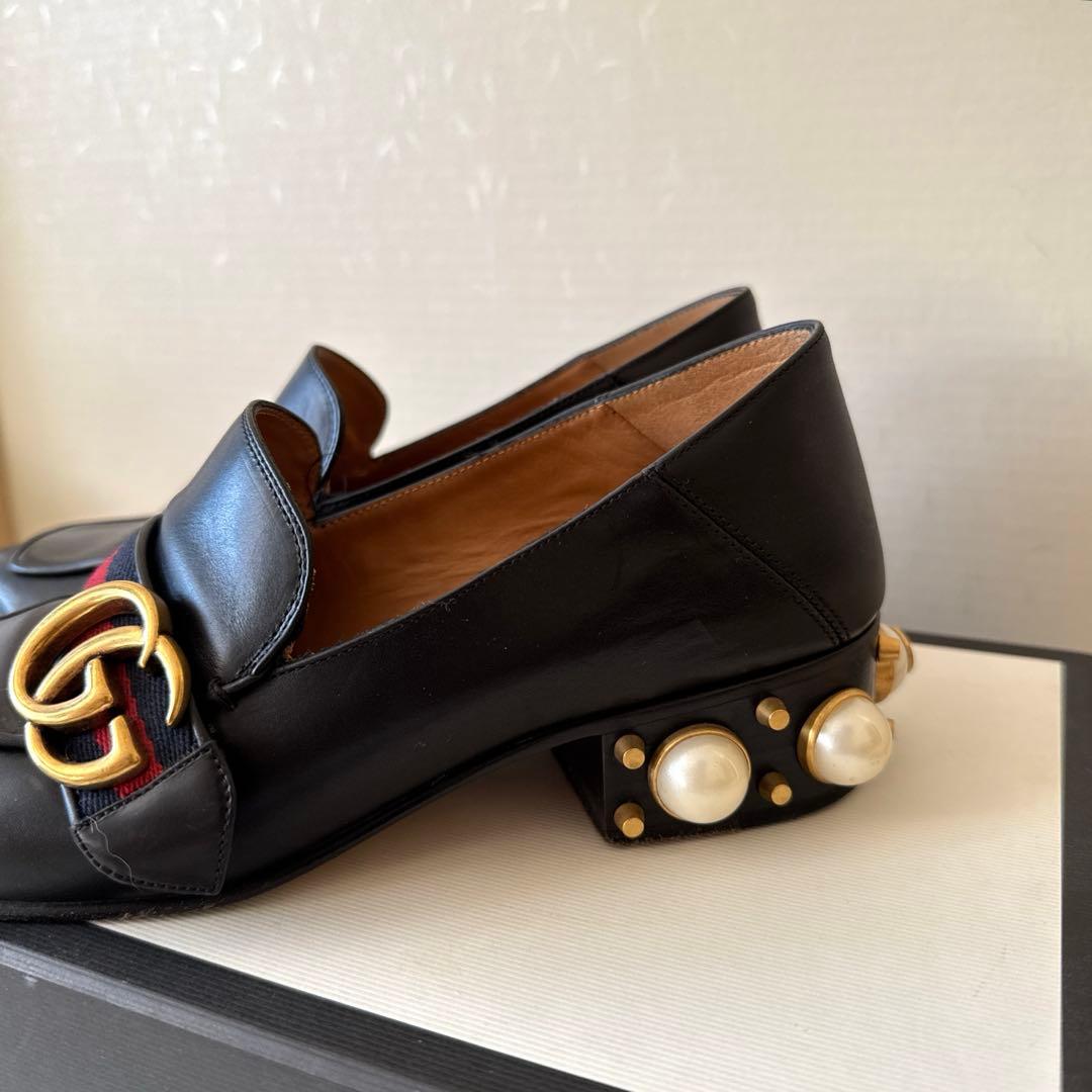 グッチ GGマーモント パール ローファー 36