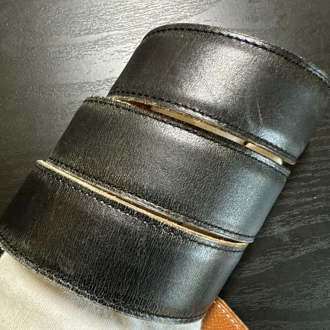 HERMES エルメスリバーシブルベルト65 プレートHバックル　シルバー