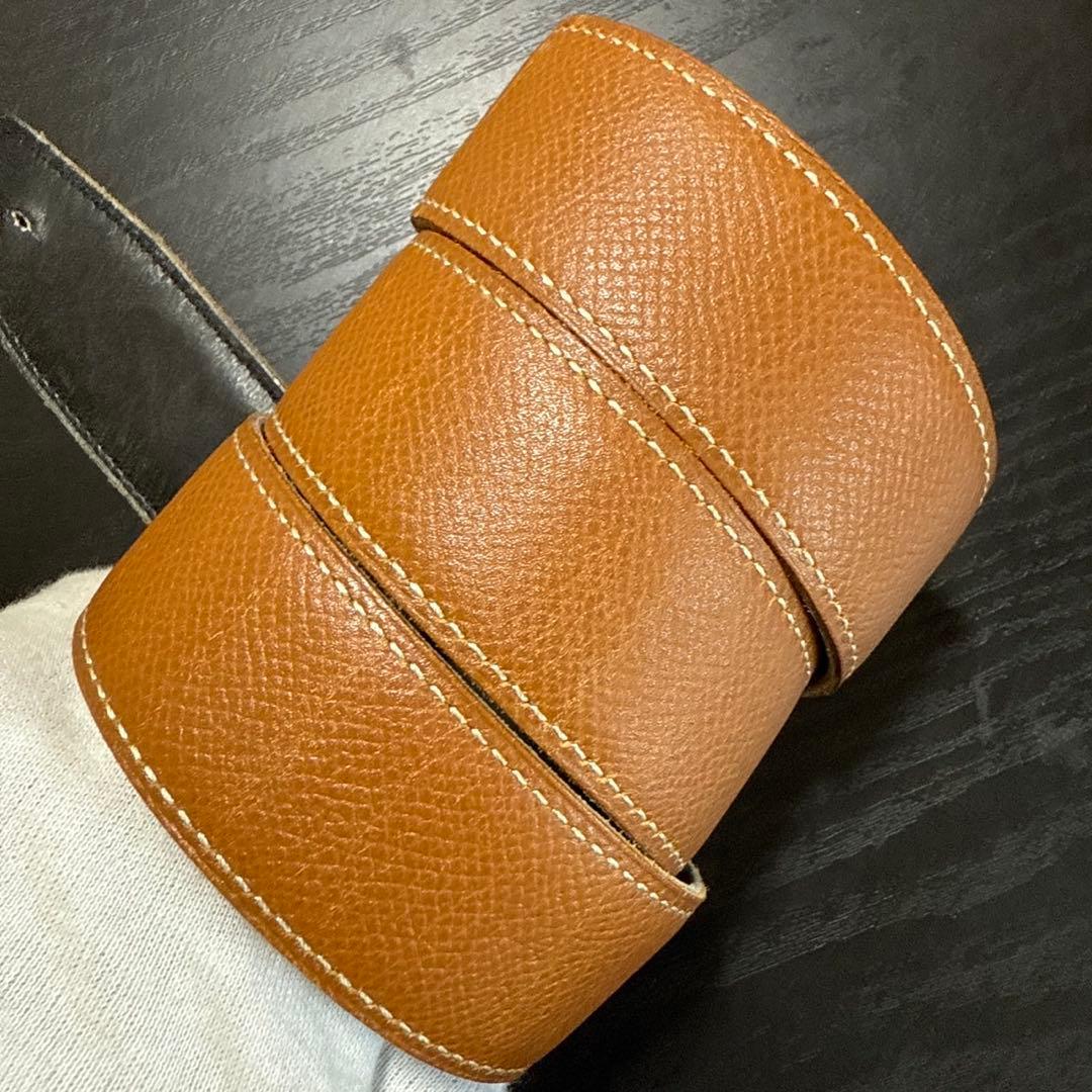 HERMES エルメスリバーシブルベルト65 プレートHバックル　シルバー