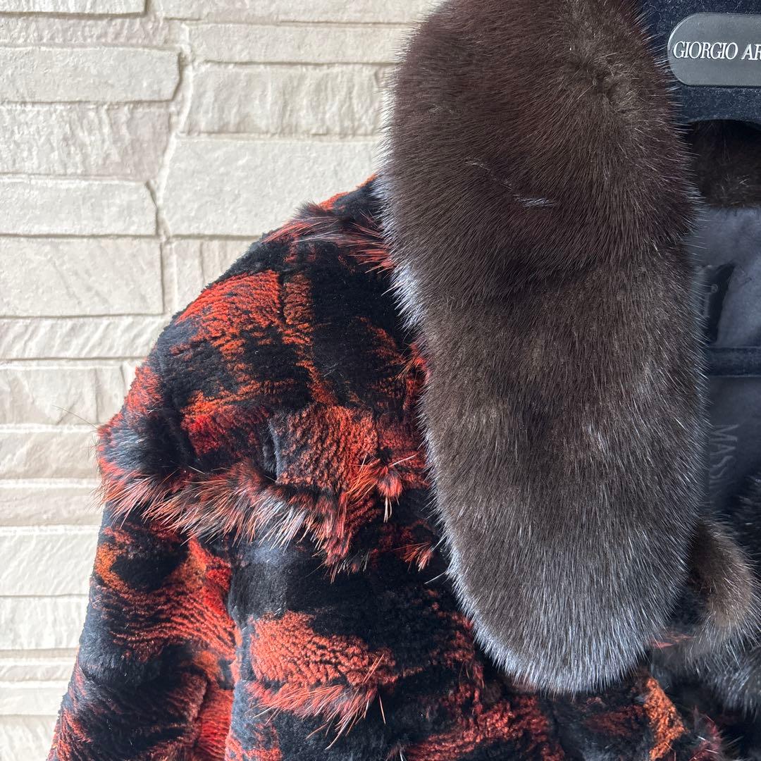 【新品 未使用品】MASSINI ☆ ミンク×ビーバー　ファージャケット 42