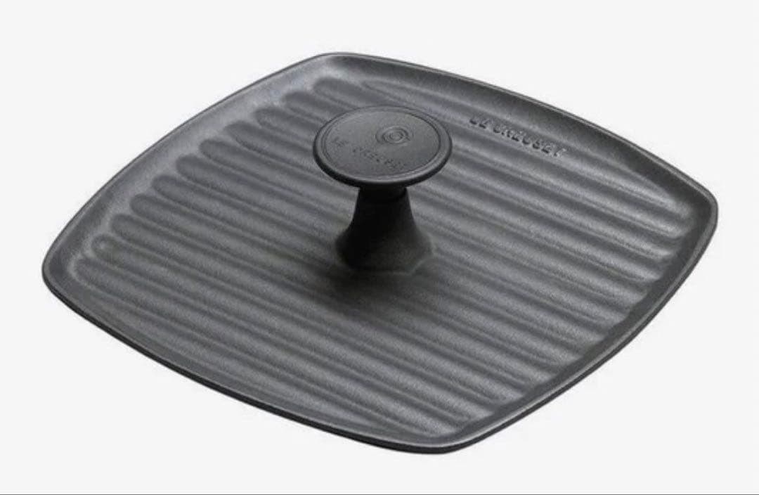 ル・クルーゼ スクエア パニーニプレスロッジとLODGE スクエアグリルパン