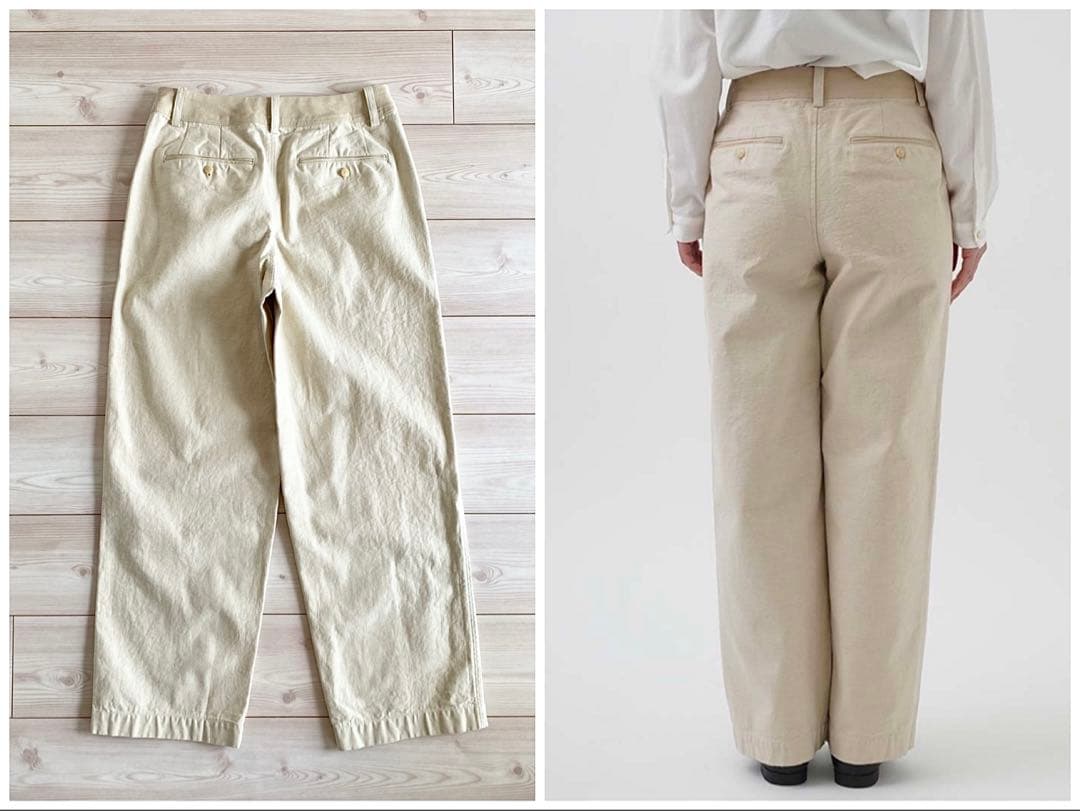 美品 2024SS パラスパレス ラフィバックチノストレートパンツ 2 日本製