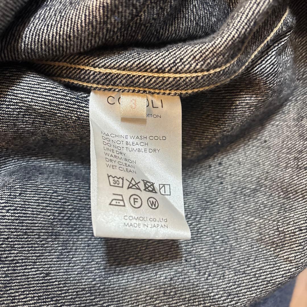 COMOLI デニムワークジャケットネイビー サイズ3