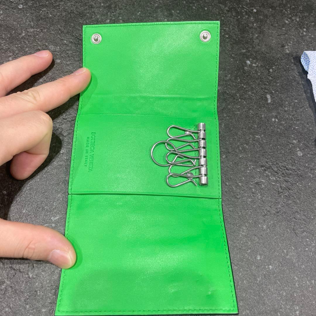 BOTTEGA VENETA キーケース 黒 緑