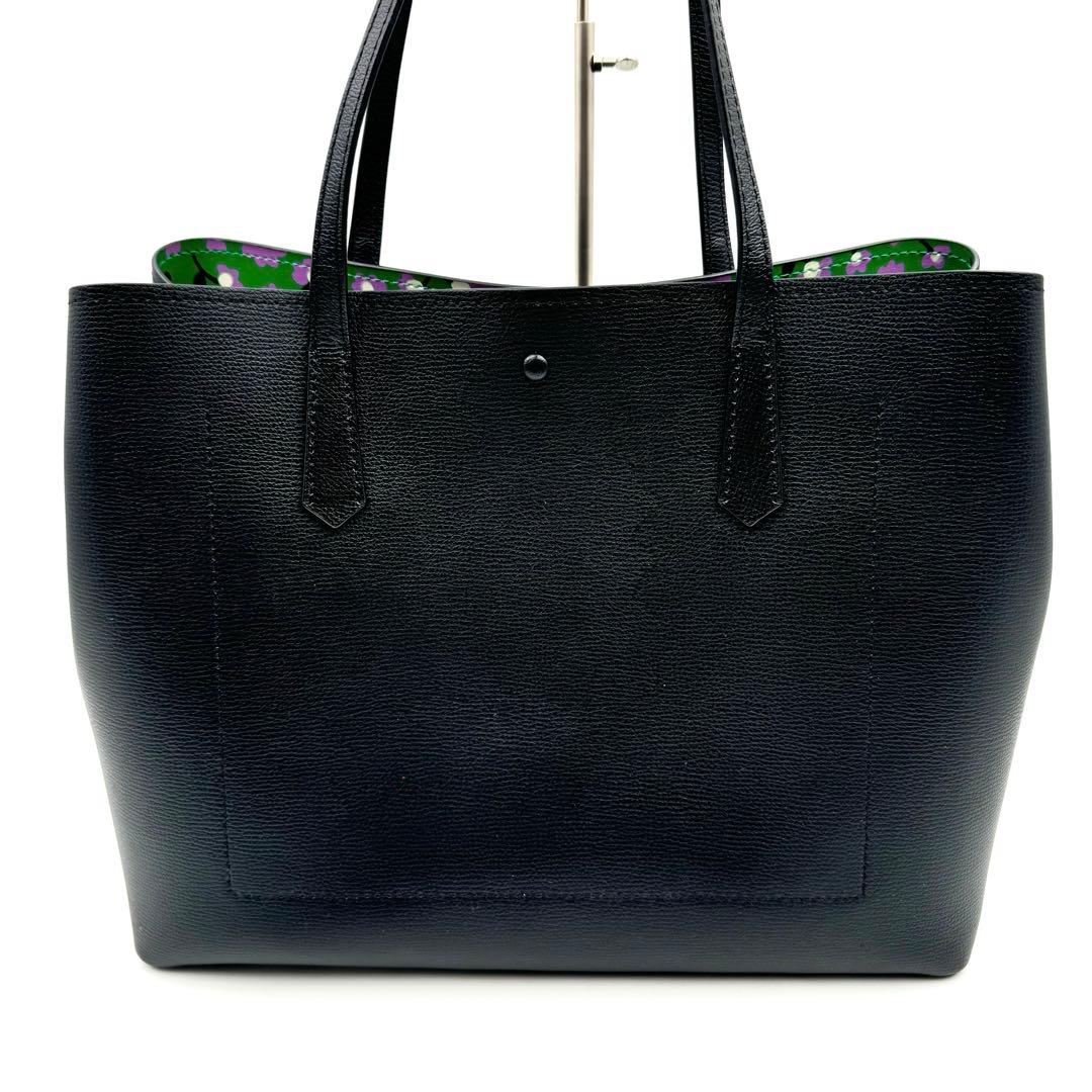 美品✨kate spade トートバッグ　ブラック　オールレザー　A4収納可能