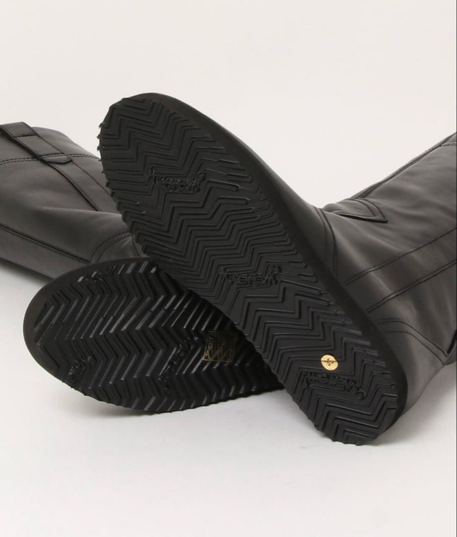 ファビオルスコーニ　ブラックレザー ロングブーツ　37