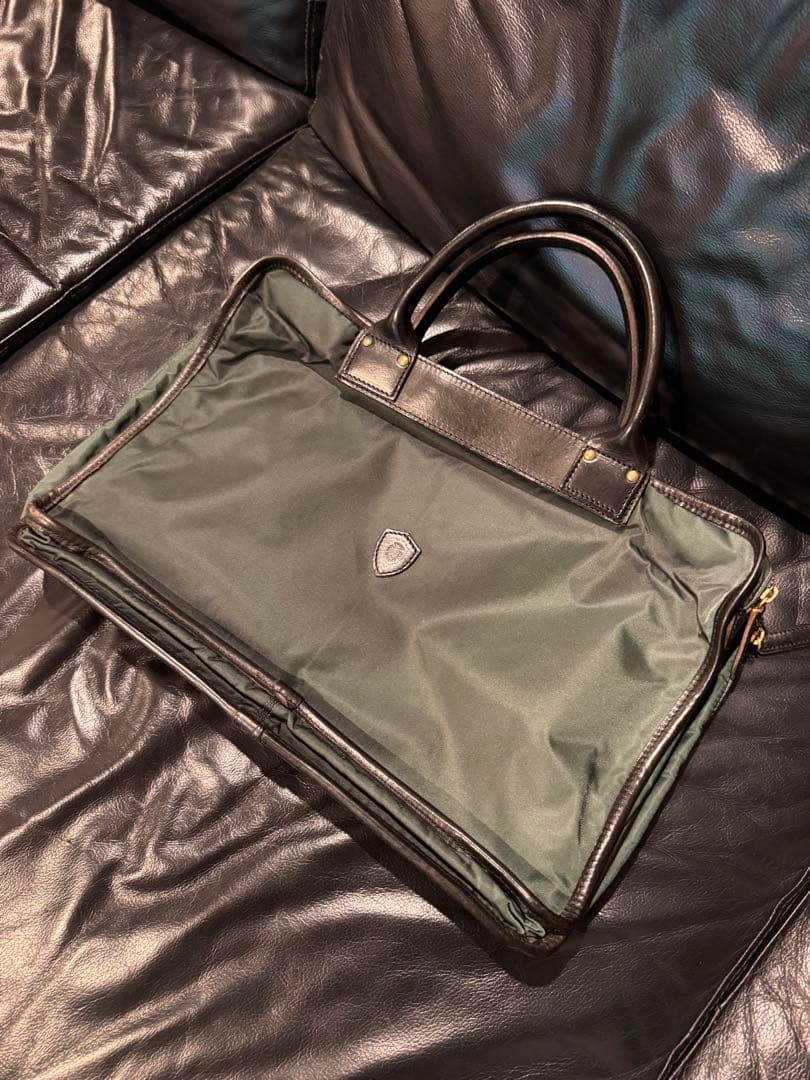 Felisi ダークグリーン ビジネスバッグ ナイロン レザー