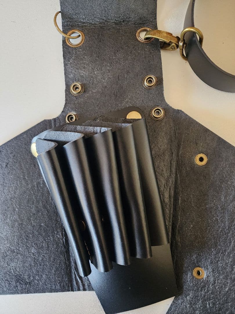 シザーケース 本革 5丁 黒