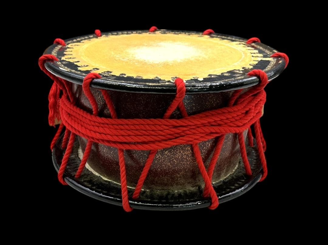 和楽器 和太鼓 締太鼓 打面-約34㎝ 台座 バチ 皮カバー キャリーバッグ付属