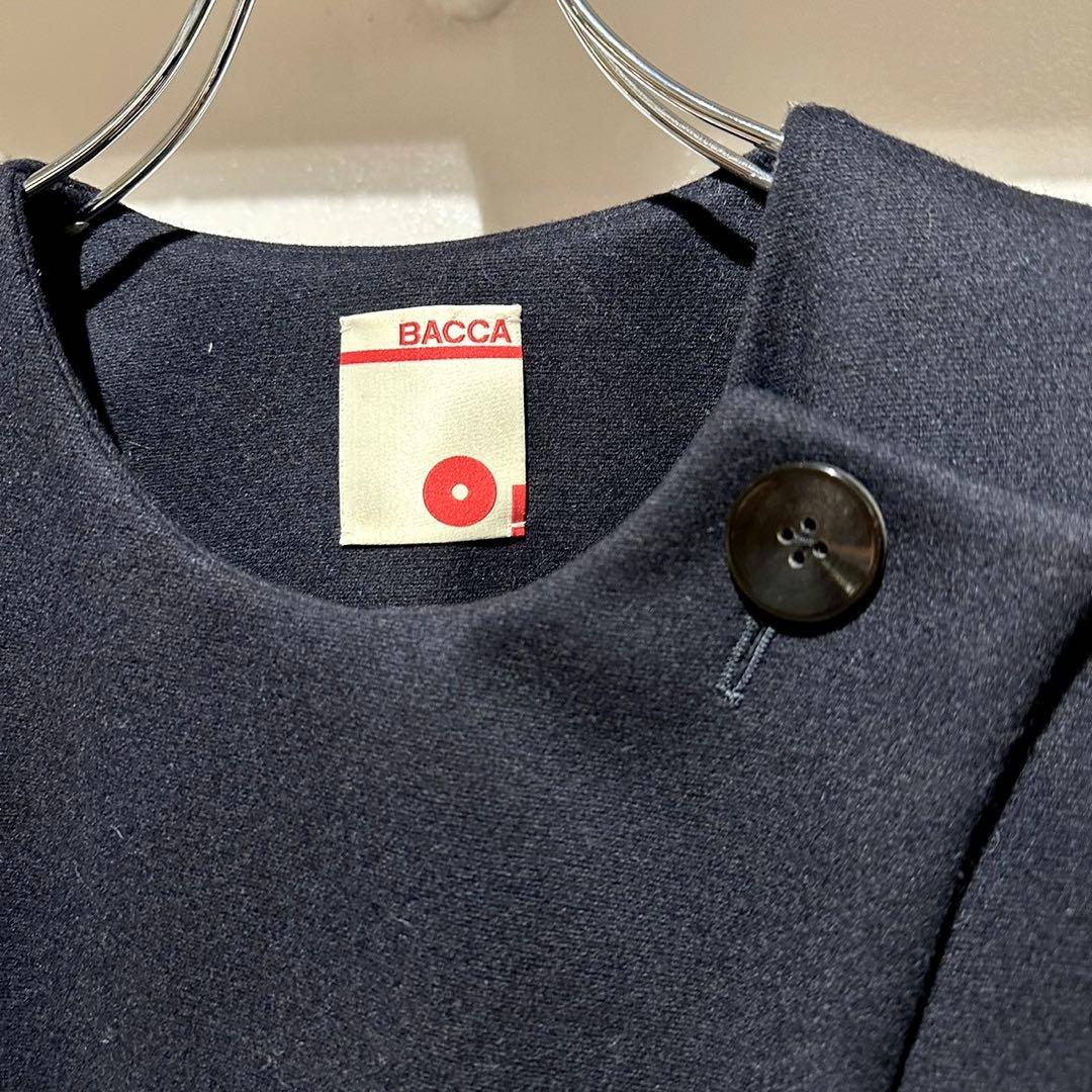 【BACCA】 ダブルクロスロングベスト ヘビーメルトンコート トゥモローランド