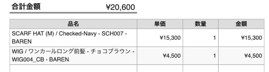 ウィッグ・エクステ SCARF HAT (M) Checked-Navy SCH007 BAREN