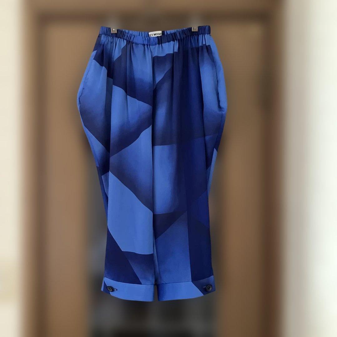 ISSEY MIYAKE ロイヤルブルー　リラックスパンツ