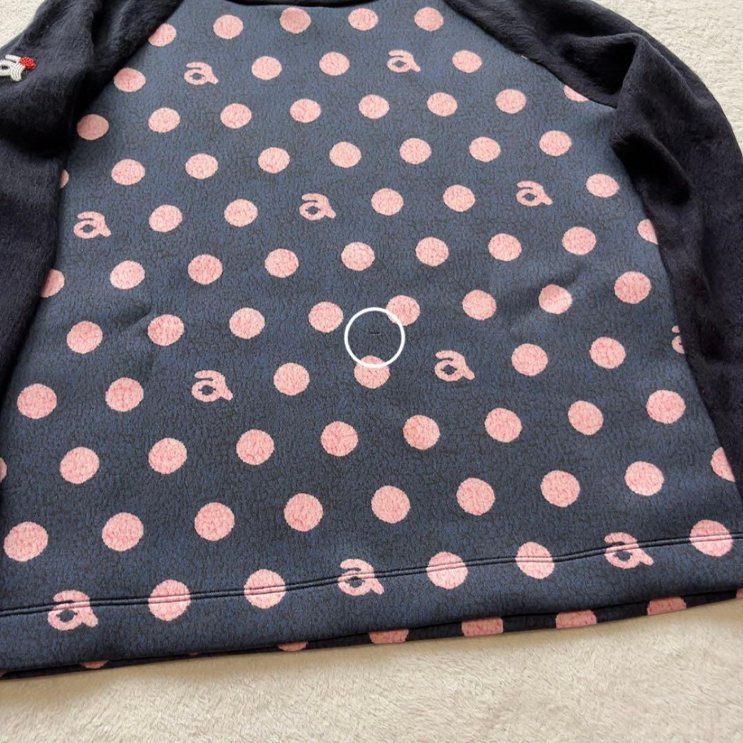 美品　アルチビオ　セットアップ　モックネック　スカート　水玉　ドット　ネイビー