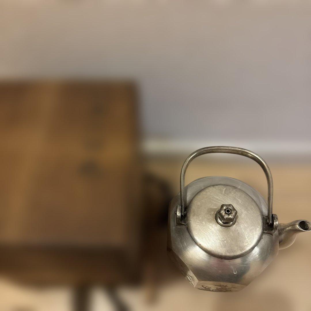 純銀瓶　骨董品セット売り　鉄瓶等