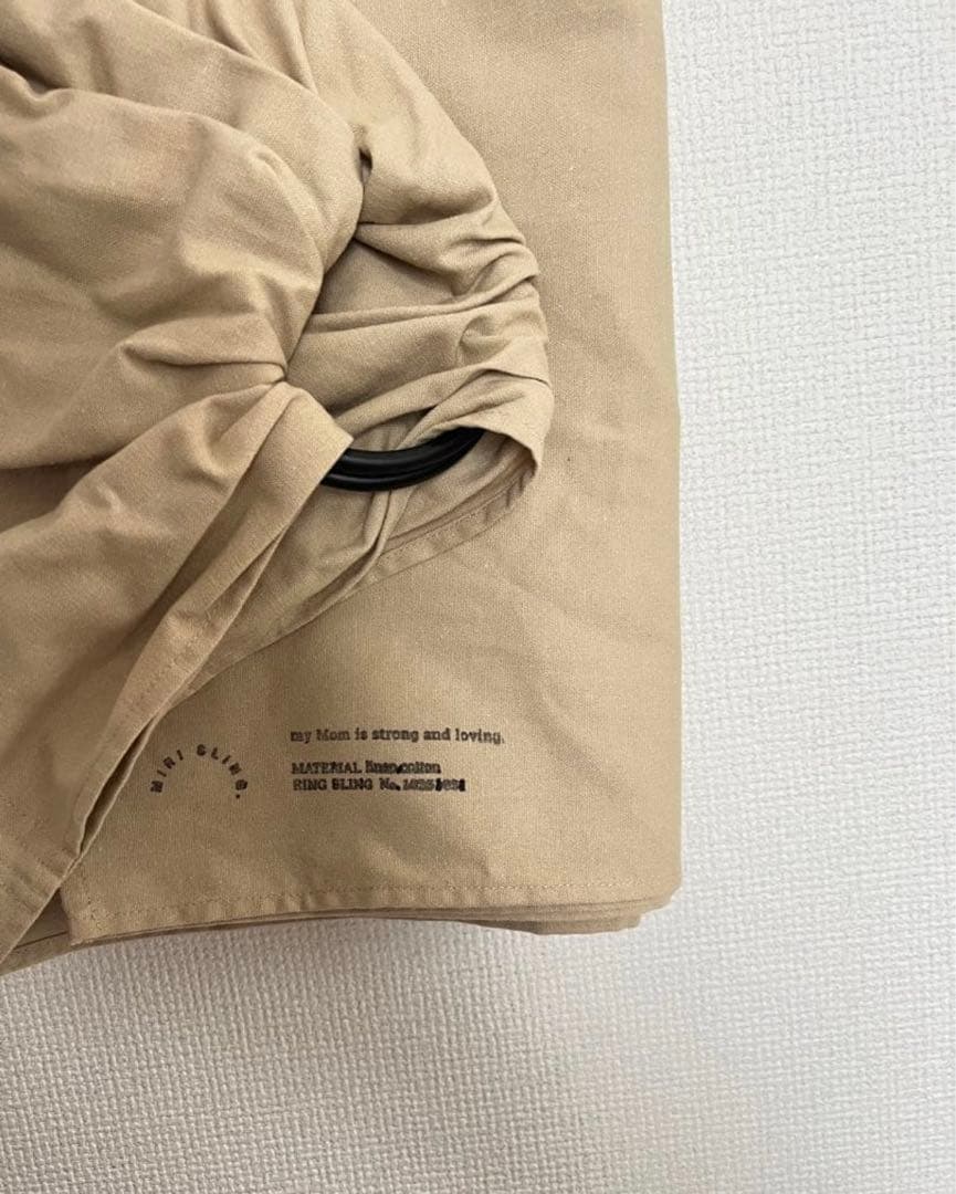 MIRI SLINGベージュ コットン スリング 黒リング付き