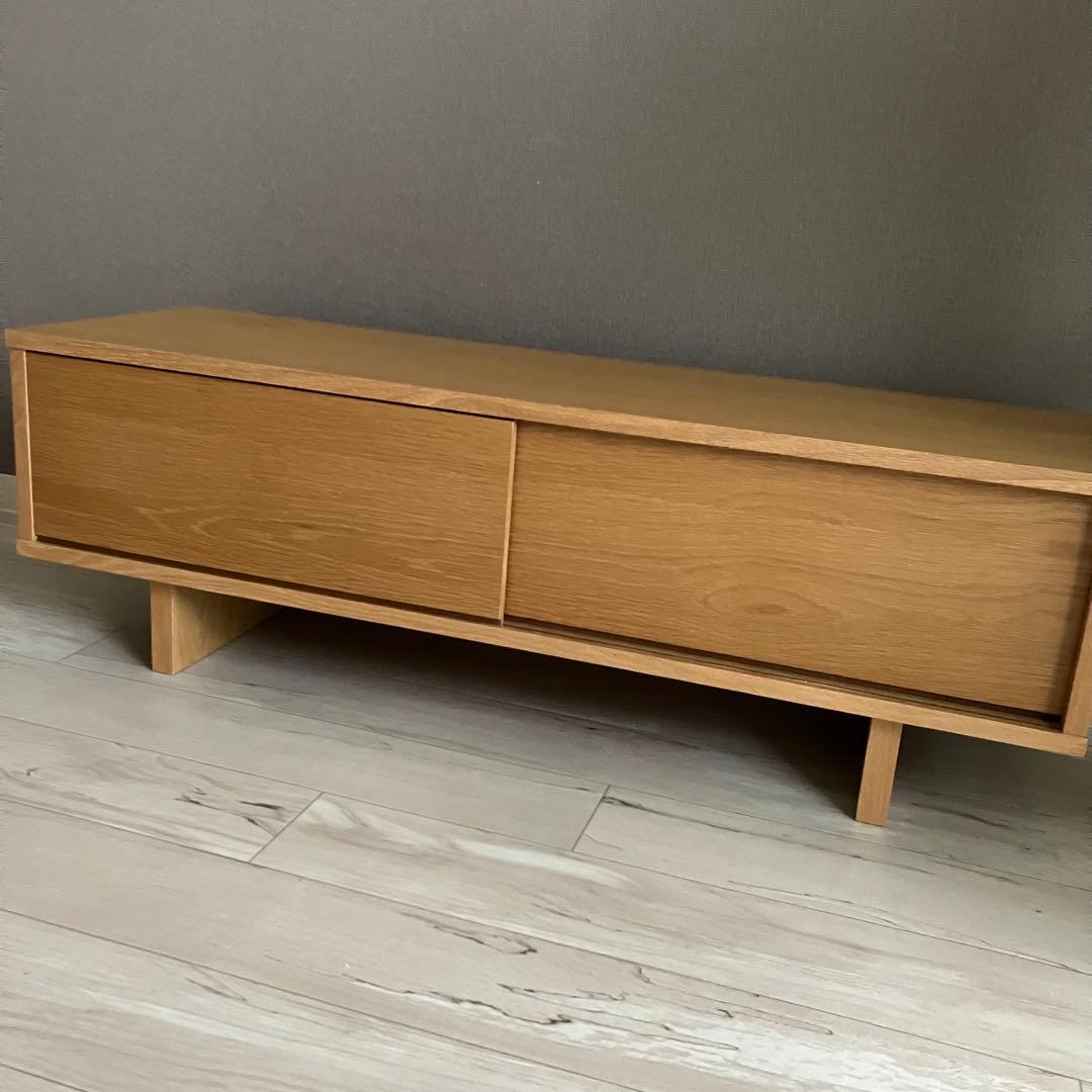 無印良品 オーク材ＡＶラック薄型（引戸） テレビボード