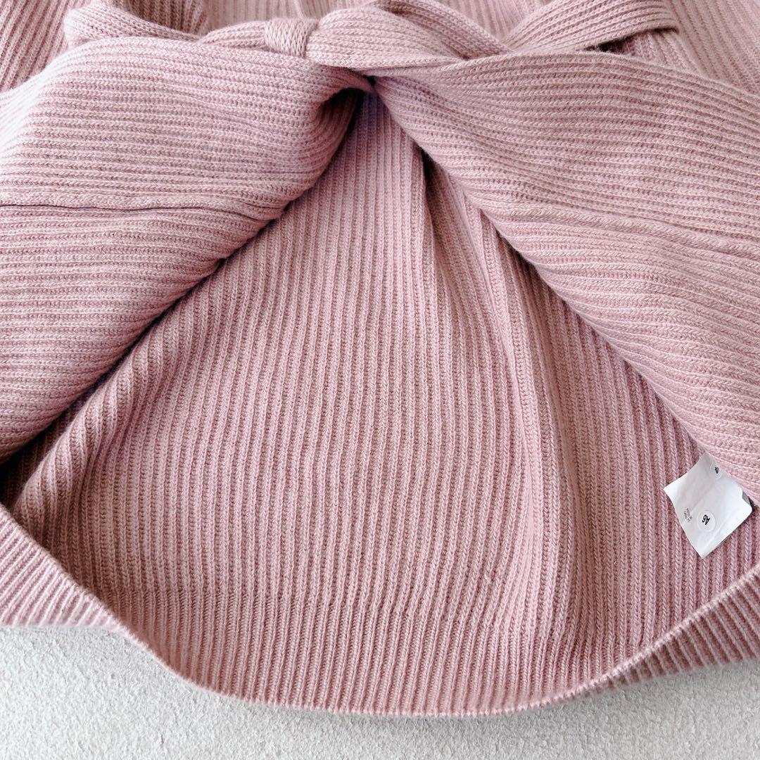 最高級✨白タグ　マックスマーラ　フーディーカーディガン　ベルト　カシミヤ　ピンク