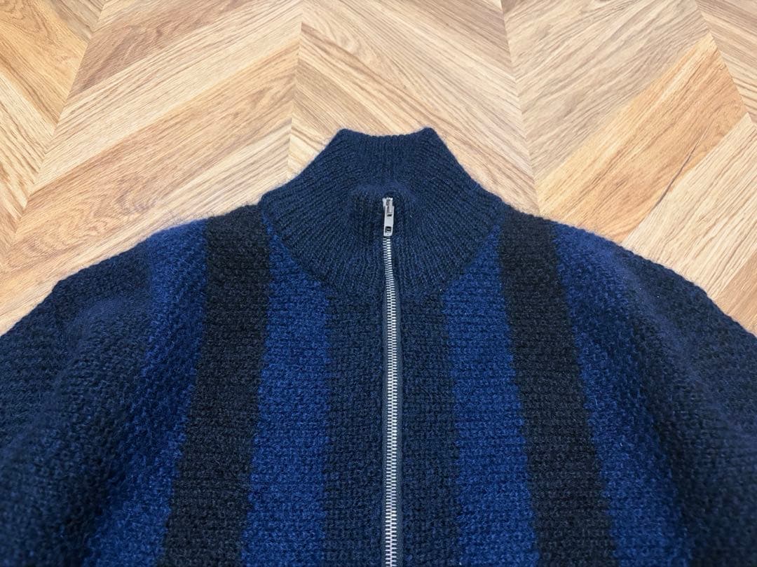 美品 roberto collina イタリア製 ウールモヘアドライバーズニット