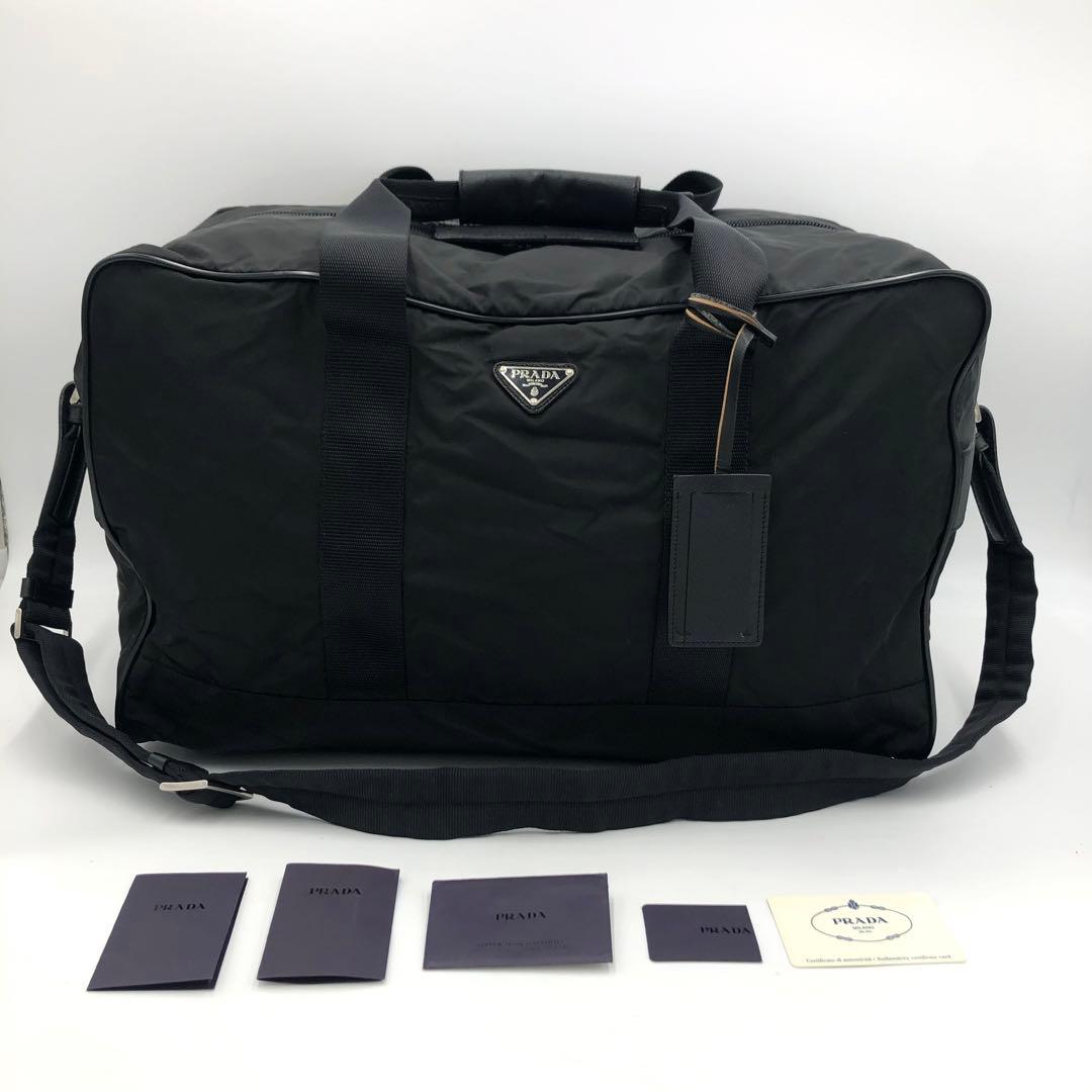 【極上美品・付属品付き✨】プラダ 2way ボストンバッグ 鍵付き ナイロン 黒