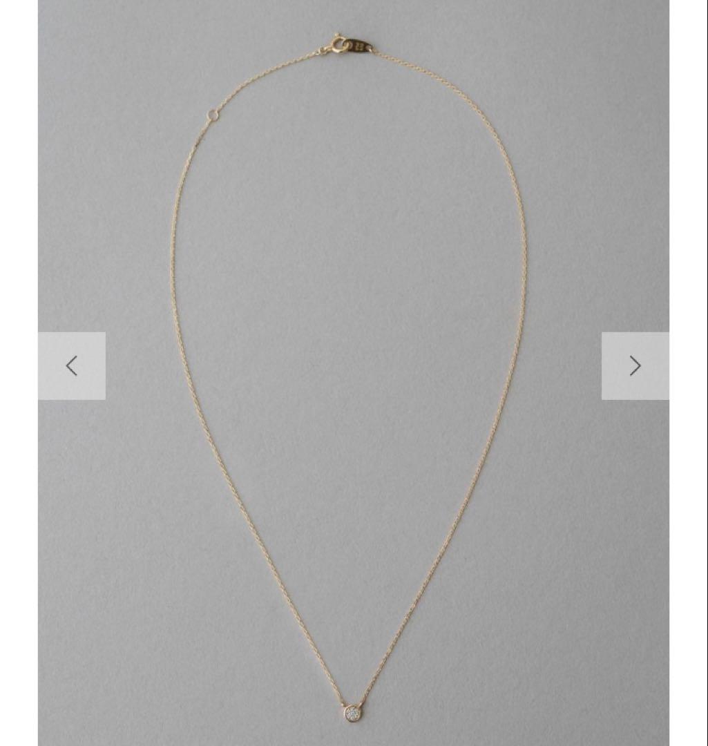 ete K10 ダイヤモンド ネックレス パヴェ 上品